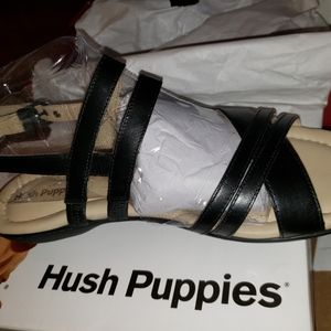 Black Hush Puppies Sandals